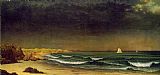 Approaching Canvas Paintings - Approaching Storm Beach Near Newport